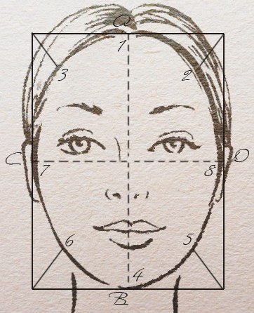схема определение формы лица