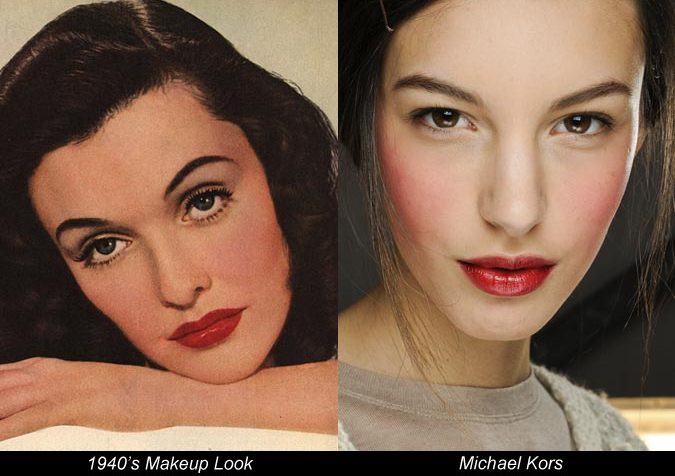 Макияж 1940-х годов и макияж из коллекции Michael Kors