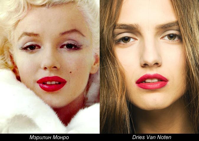 Мэрилин Монро и макияж из коллекции Dries Van Noten
