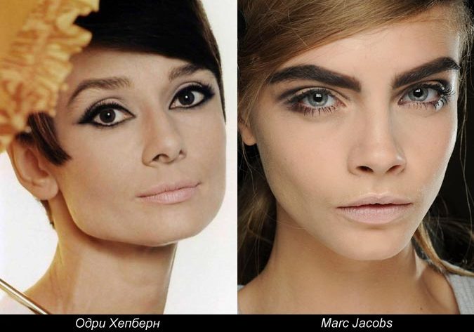 Одри Хепберн и макияж из коллекции Marc Jacobs